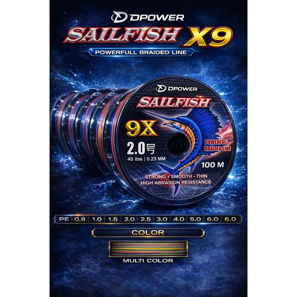 BENANG PE D POWER SAILFISH X9 100M