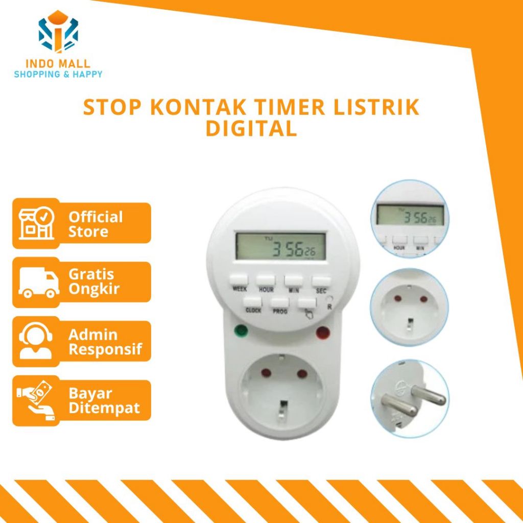 Stop Kontak Timer Listrik Digital stopkontak otomatis Digital Timer Switch(timer lsitrik)