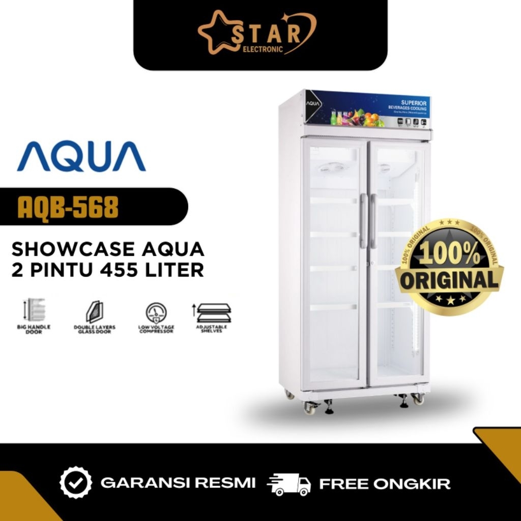 SHOWCASE AQUA 2 PINFU AQB-568 360 WATT DISPLAY COOLER AQUA 2 PINTU