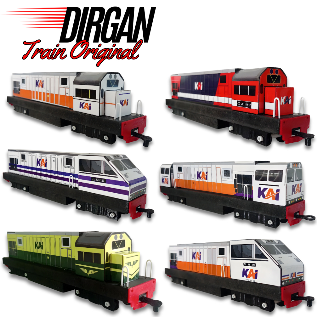 Mainan Kereta Api Miniatur Lokomotif KAI (Handmade)