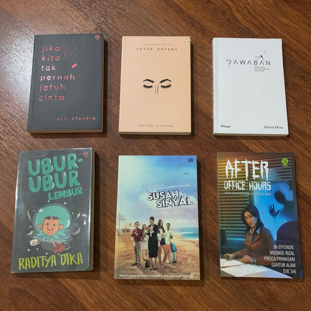 BUKU PRELOVED | Buku Novel Original Bahasa Indonesia (Susah Sinyal, That Day, jika kita tidak pernah