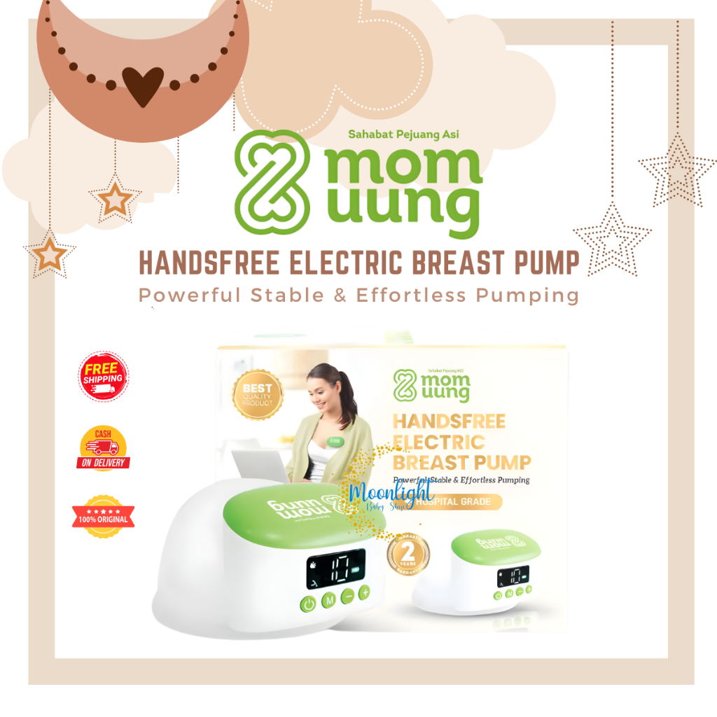 MOM UUNG Handfree Breast Pump - Pompa Asi Breastpump Portable Wireless Dual Mode GARANSI 2 Tahun