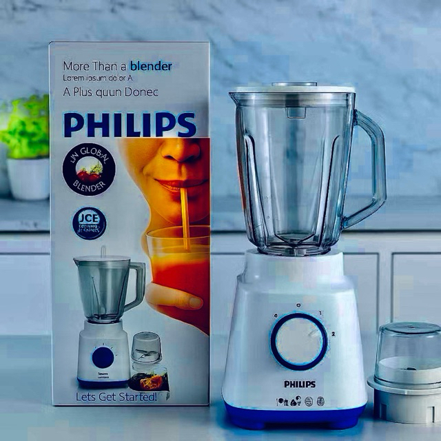 Blender Philips HR2106 Mika Anti Pecah - Blender Penghancur es dan Pelumat Bumbu