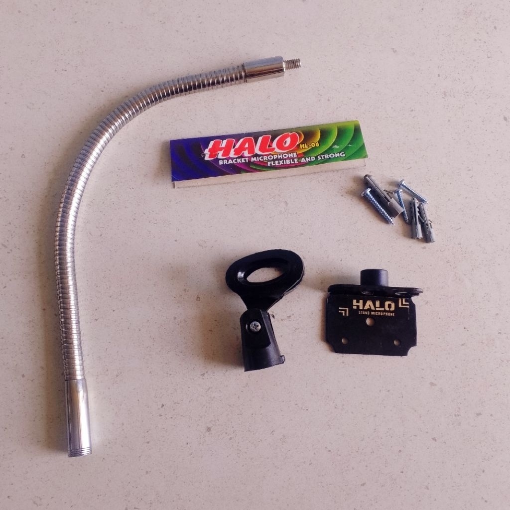 Stand Halo Dinding Adzan / Cagak Mic Uk 40Cm Plus Holder Mic