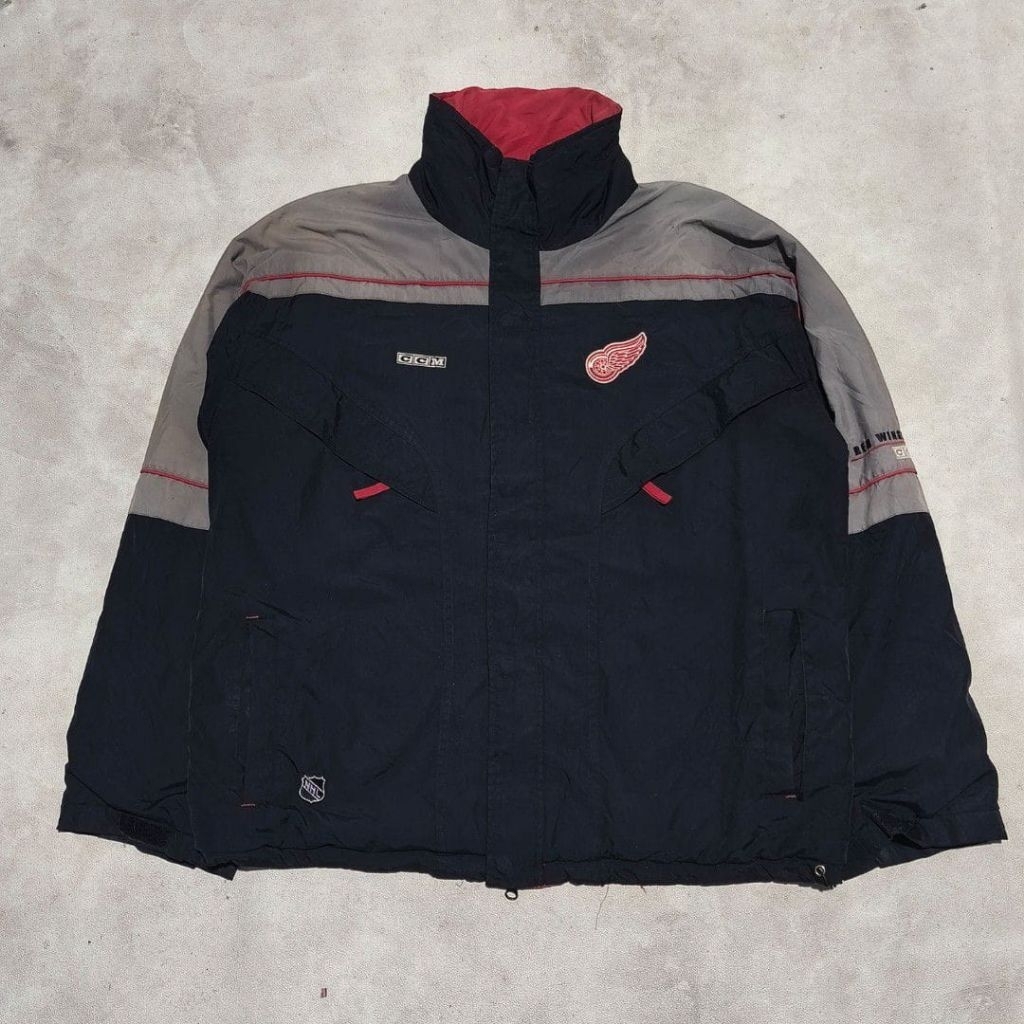 Jaket pria CCM NHL red wings hockey
