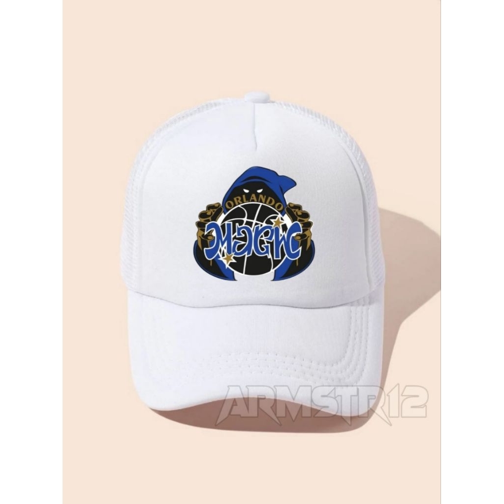 ARMSTR12 - TOPI TRUCKER TOPI JARING ORLANDO MAGIC BISA COD