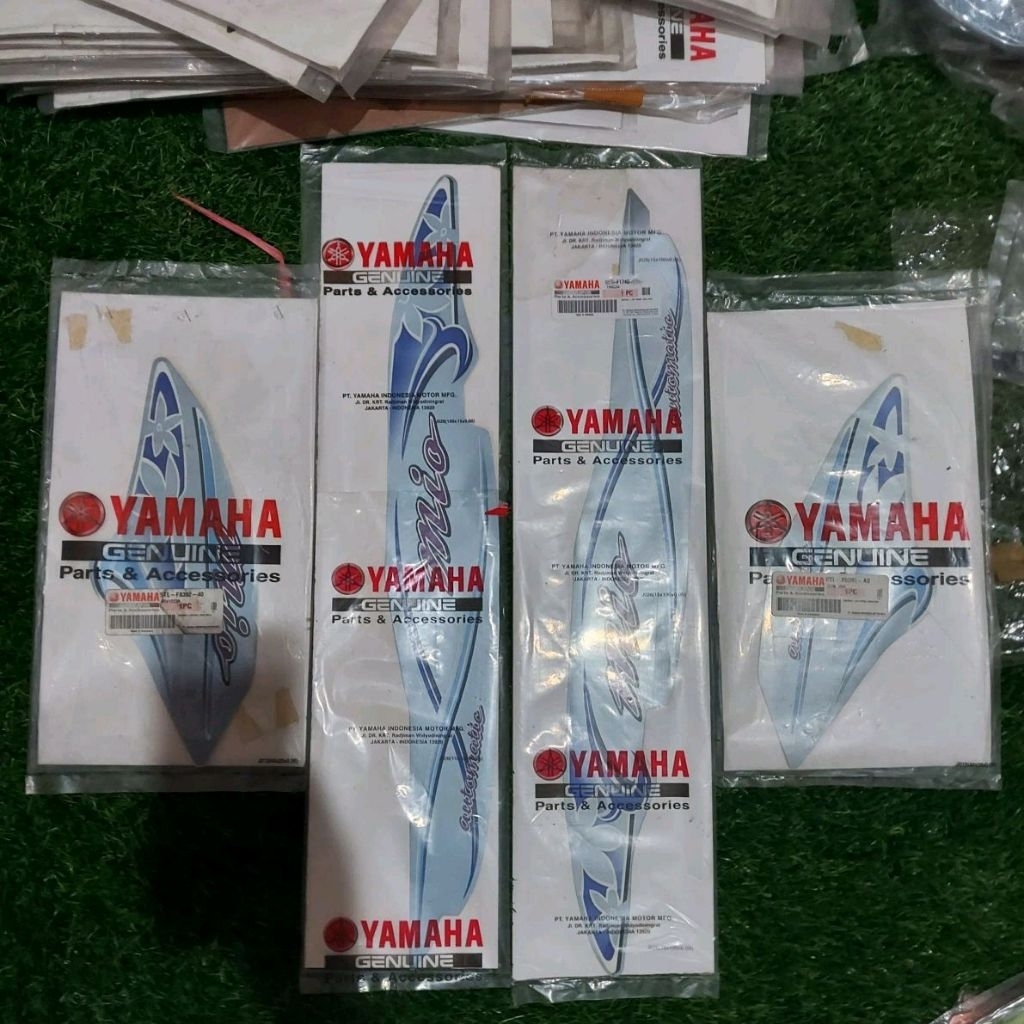 Striping Mio Biru Muda Biru Telor Asin Bunga 2005 Ori YGP Kode 5TL 1 Set