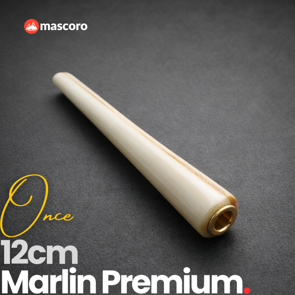 Once pipa filter tulang moncong ikan marlin 12cm multi lubang cocok untuk kretek filter dan mild