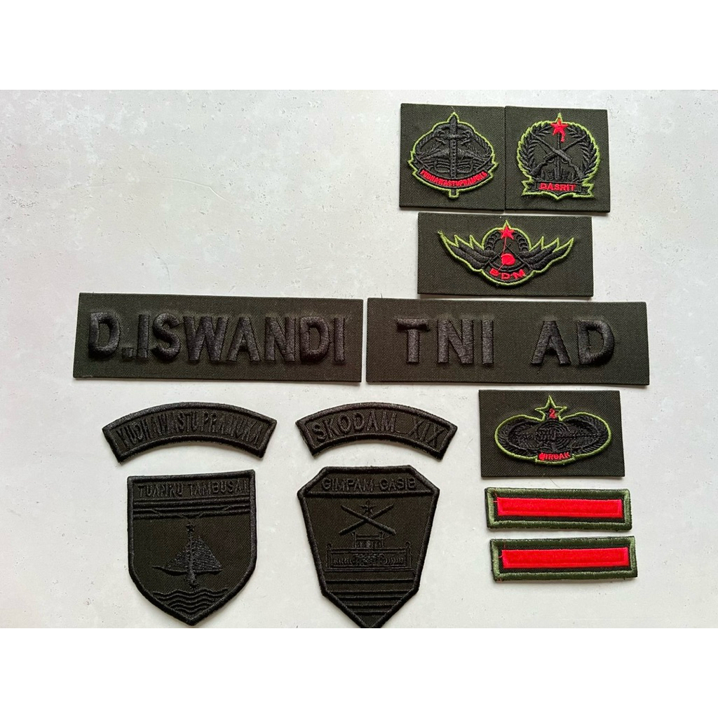 Atribut Bordir PDL TNI AD MALVINAS / MIKA TIMBUL /PENGERAS KAIN