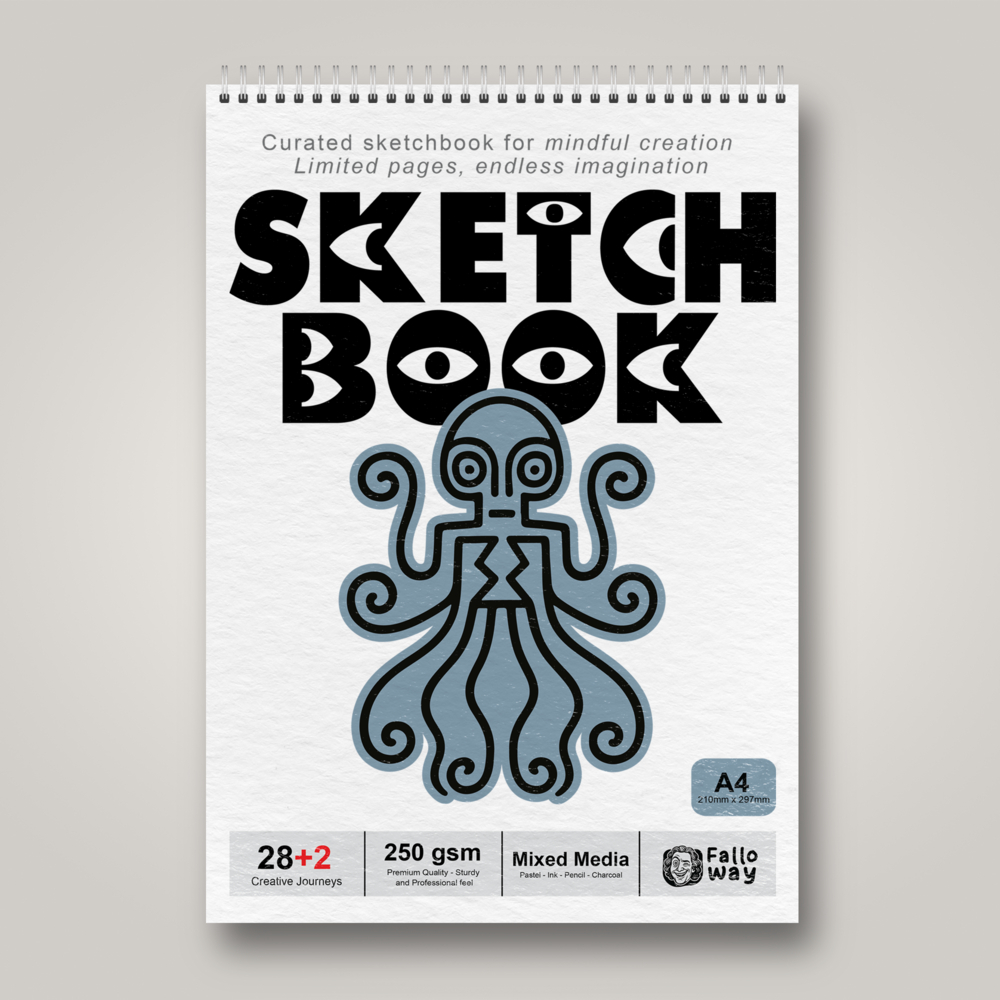 Sketchbook / Buku Gambar Octamind Falloway House A3/A4/A5 |  Kertas Tebal 250 GSM Hardcover Spiral