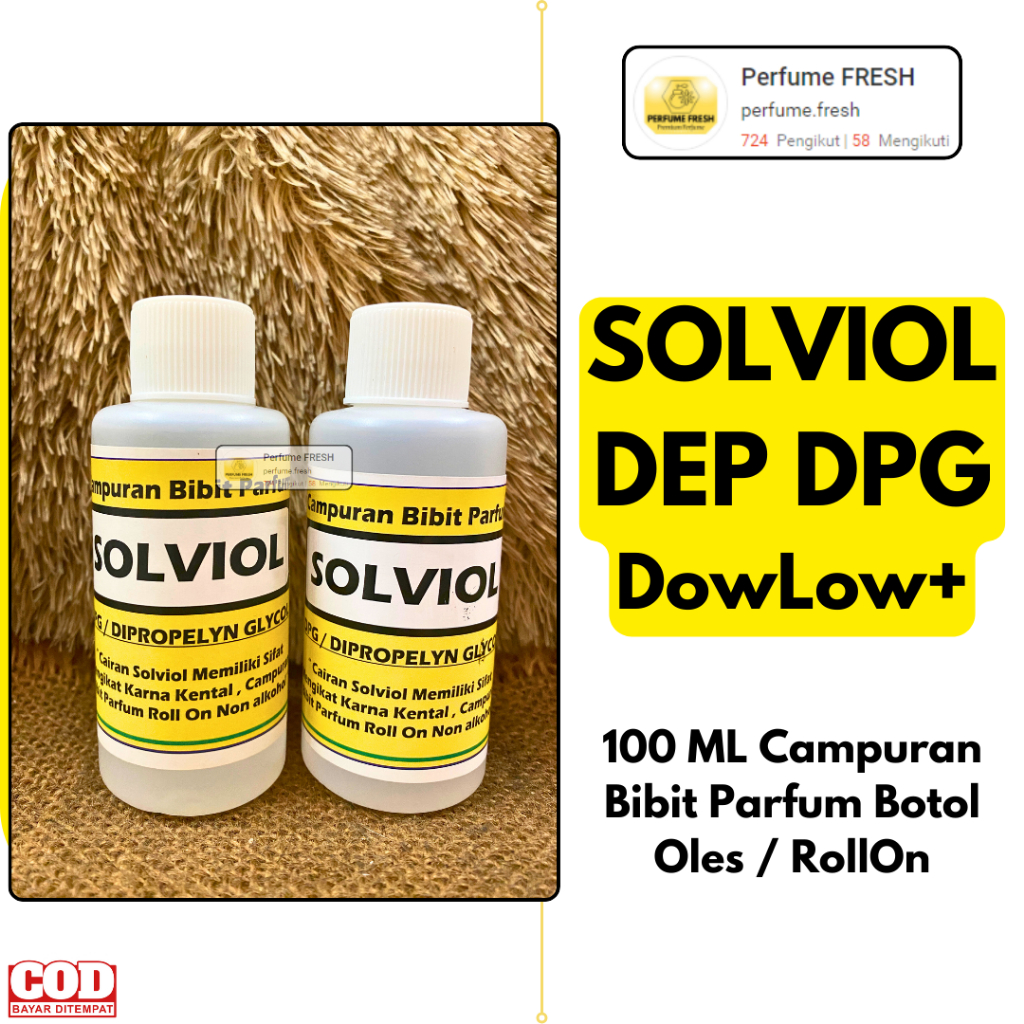 Campuran Bibit Parfum SOLVIOL DEP DPG ( 100 ML KENTAL )