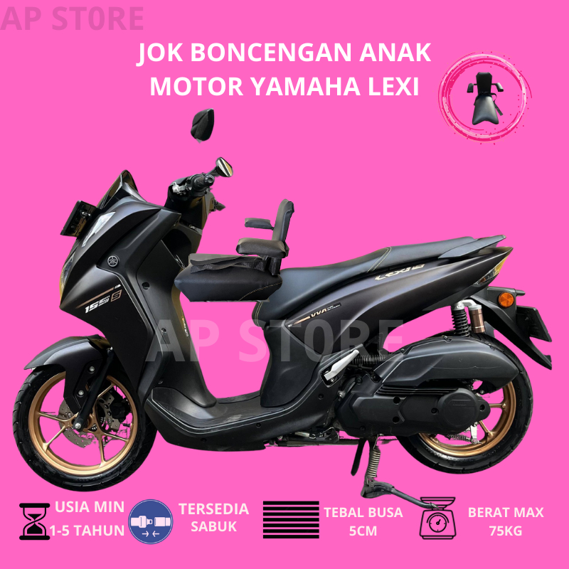 Jok Boncengan Anak Dengan Sandaran Motor LEXI 125 & LEXI 155 Kursi Dudukan Anak Motor Matic