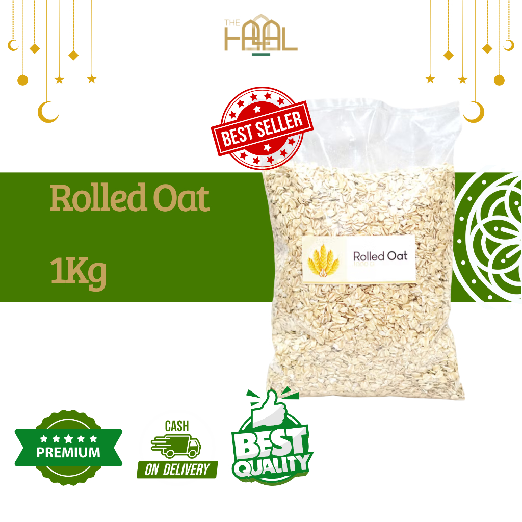 Rolled oat 1 Kg / Sereal Gandum Utuh Menu Sarapan Sehat Untuk DIet/ MPASI Premium Original