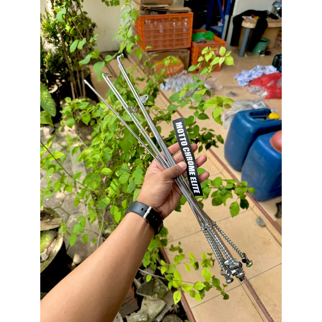KAWAT STIK LIDI STICK PENGAIT TIANG REM BELAKANG CHROME CROME KHARISMA SUPRA FIT NEW REVO LAMA SUPRA