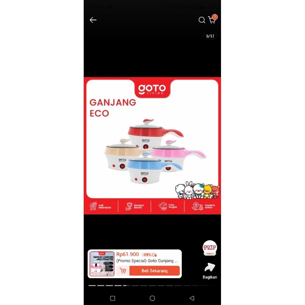 Panci Listrik Goto / Goto Ganjang / Goto Electric Minipan Ganjang