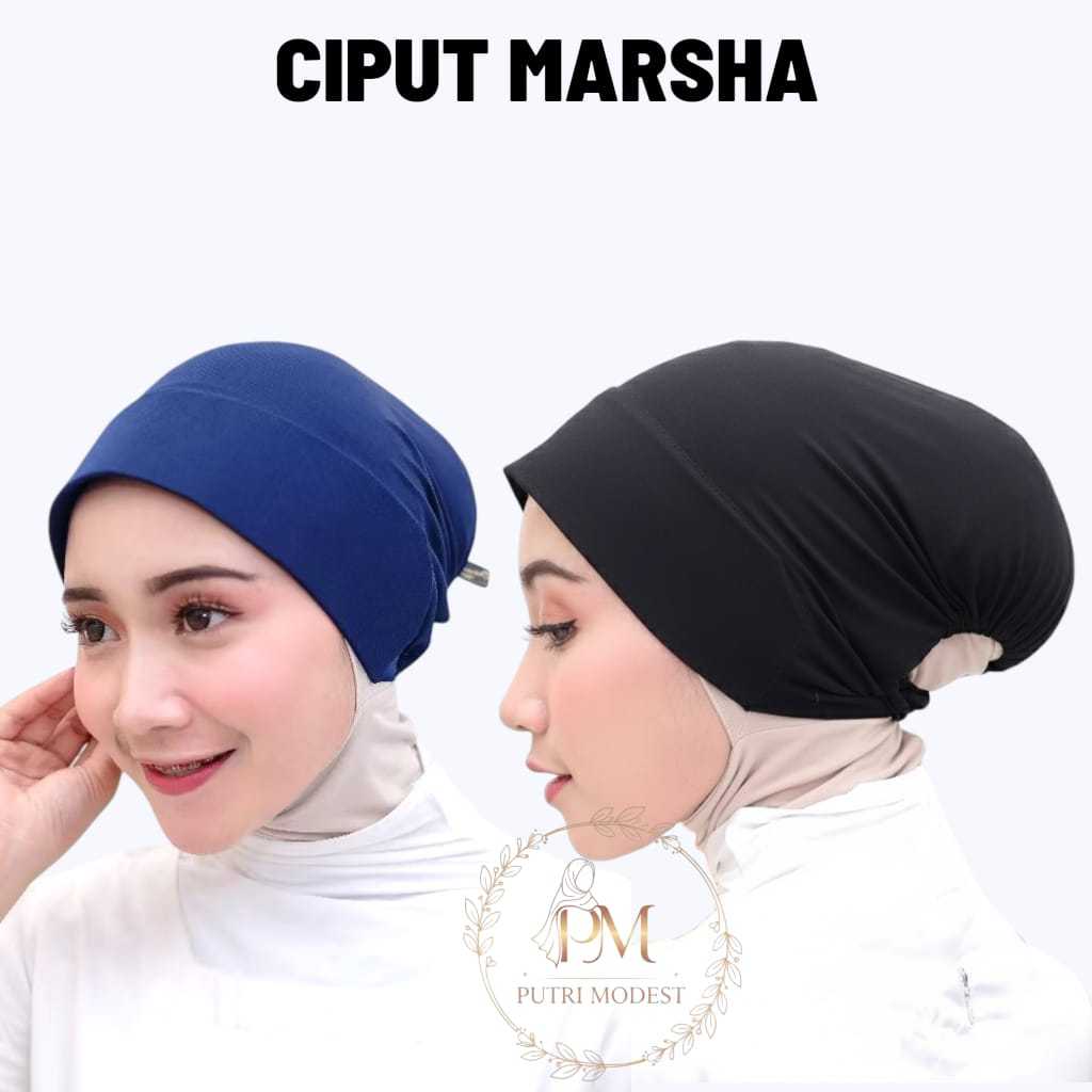 Ciput Marsha Pet Premium Ori By Nouka Collection Bandana Topi Hijab Ninja Dalaman Kerudung Adem