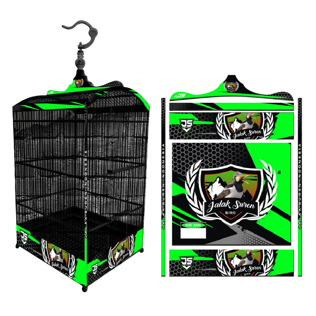 Stiker Decal SANGKAR KOTAK Sangkar EBOD JAYA Sangkar ORIQ JAYA Sangkar Kicau MANIA KACER KENARI Cuca