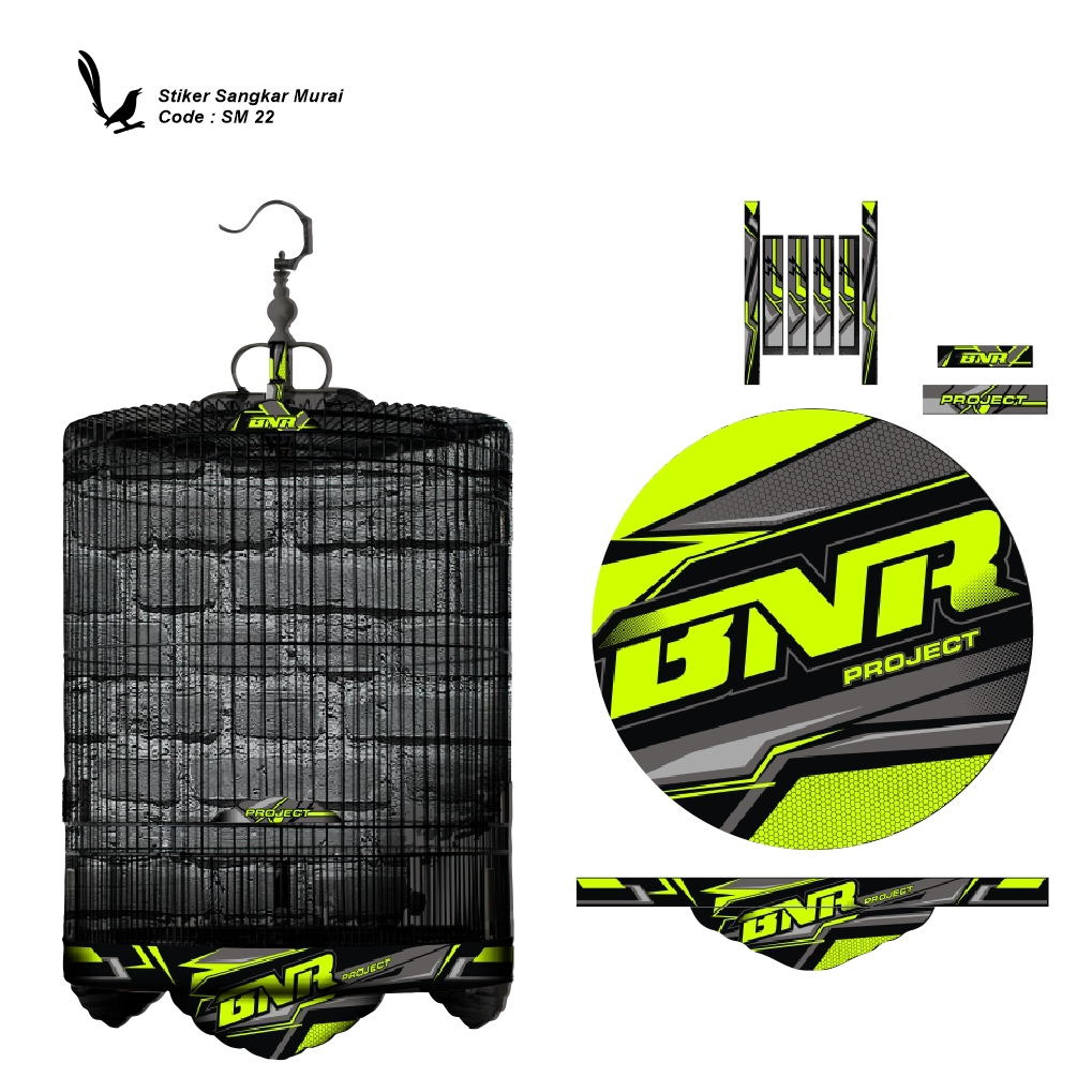 Stiker Decal Tebok Murai Stiker Sangkar Murai Custom BNR
