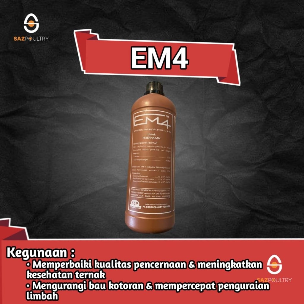 EM4 Peternakan Ternak Hewan Ternak EM4 Coklat 1 Liter