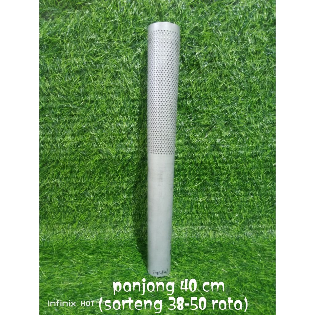 Saringan Knalpot Inlet 45mm - Bahan Plat Besi, Suara Adem, Lubang 2mm