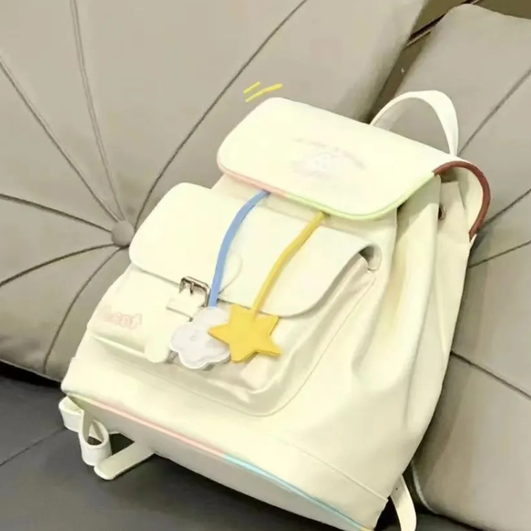 COD Siswa baru berkapasitas besar ransel bahu ganda tas ransel kecantikan fashion lucu tas Korea tas