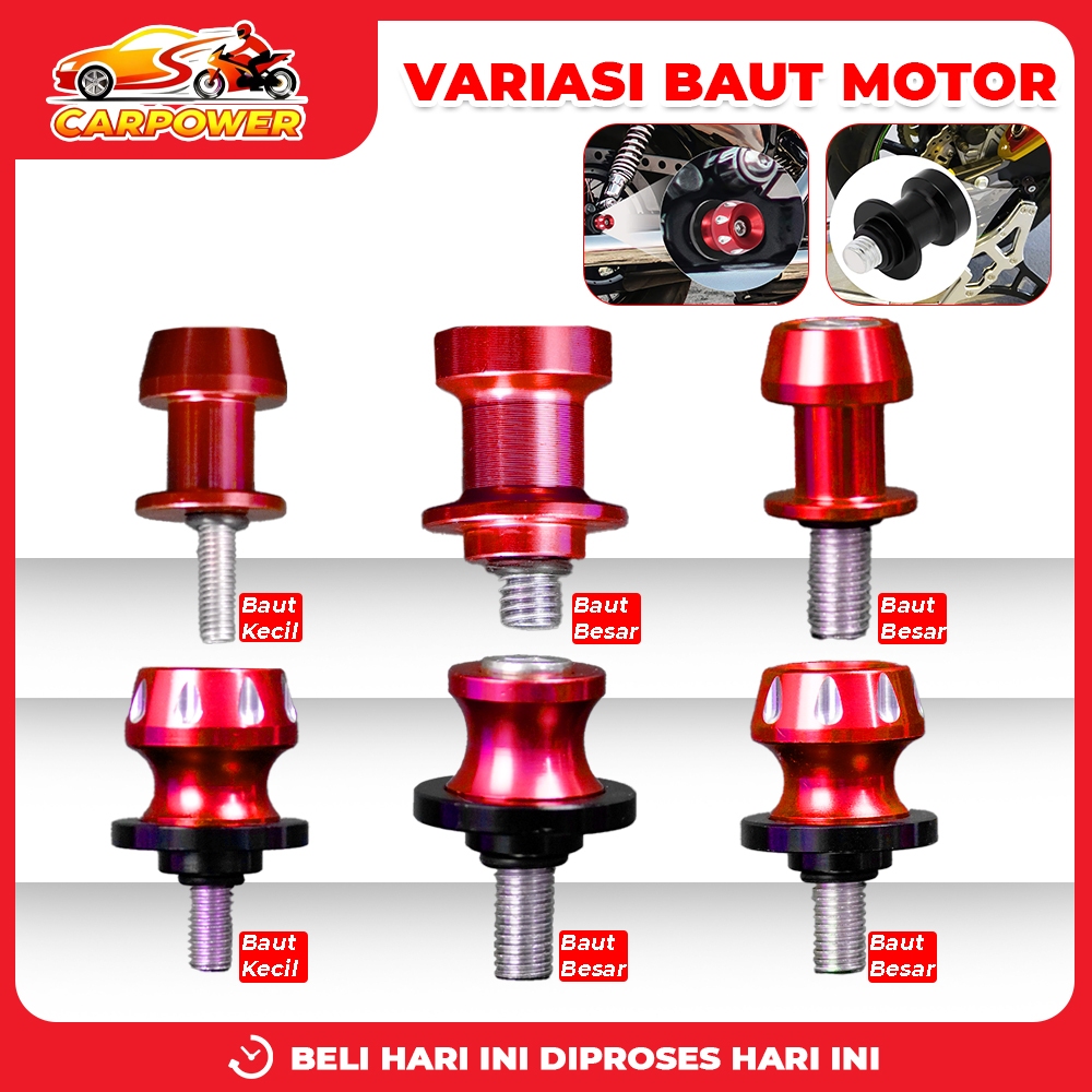 Variasi Baut Motor Finishing Glossy 6MM-10MM Hiasan Motor Baut Modifikasi Anti Karat