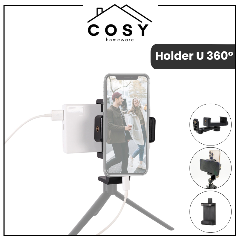COSY Holder HP Tripod Smartphone Mount 360 Portrait Dan Landscape Holder HP Tripod Mount 360 Baut La