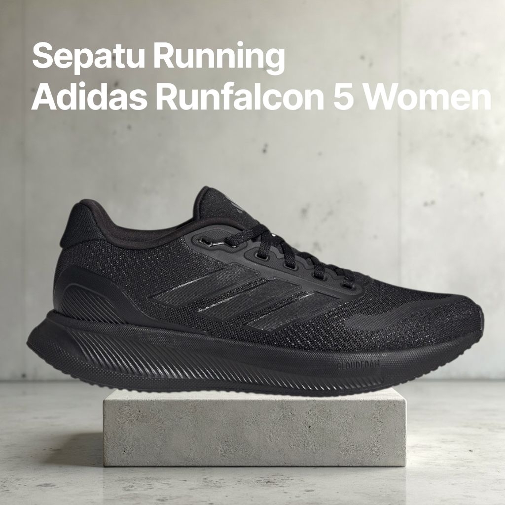 Adidas Runfalcon 5 Black Running Shoes Women