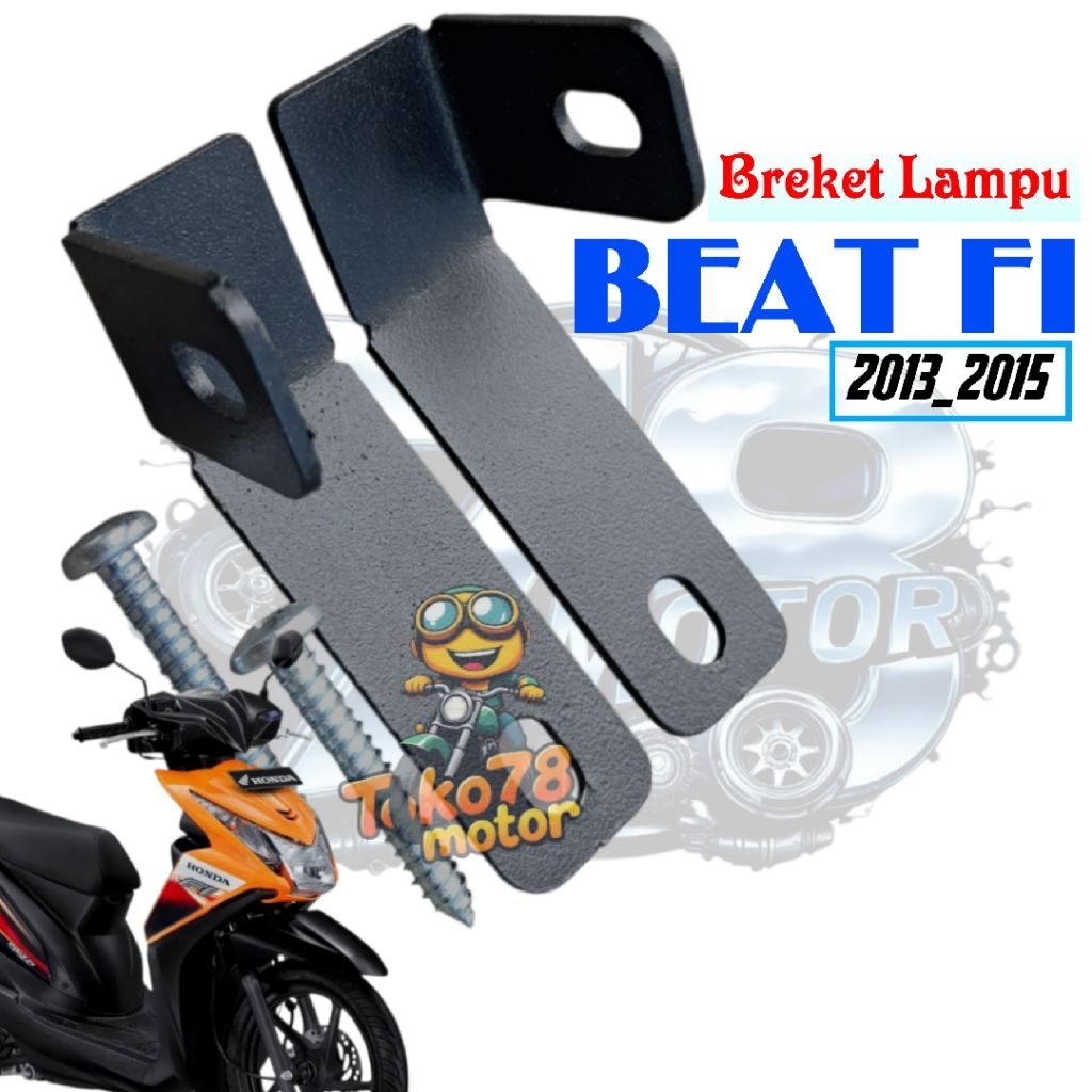 BREKET DUDUKAN LAMPU TEMBAK BEAT FI 2013-2015 MODEL L