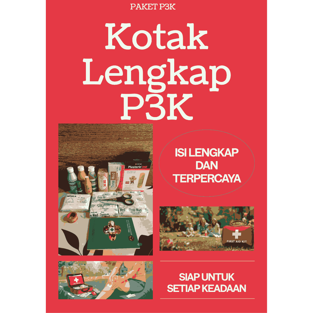 Paket isi P3K Dinding Ekonomis dan Lengkap (TANPA KOTAK)
