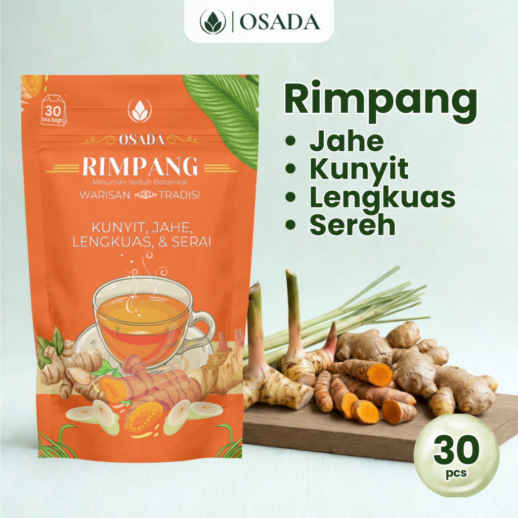 OSADA Teh Jahe Kunyit Lengkuas Sereh | Rimpang Celup Isi 30