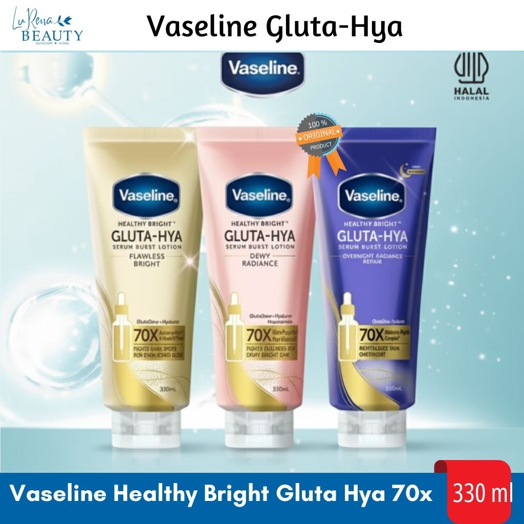 Vaseline Gluta - Hya (330 ml)  Dewi Radiance / Vaseline Gluta - Hya Flawless Bright / Vaseline Gluta