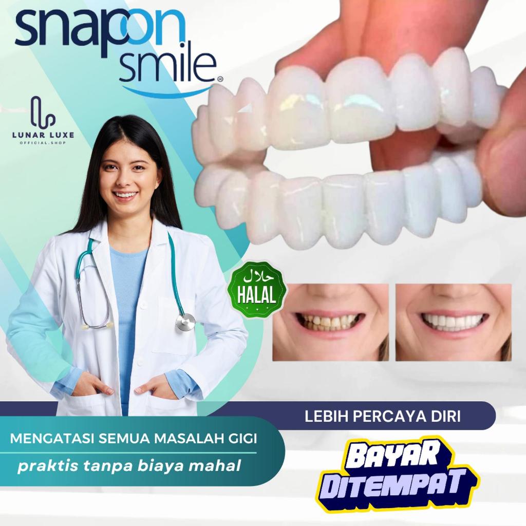 Gigi Palsu Instant Tinggal Pasang Snap On Smile Gigi Palsu Meratakan gigi