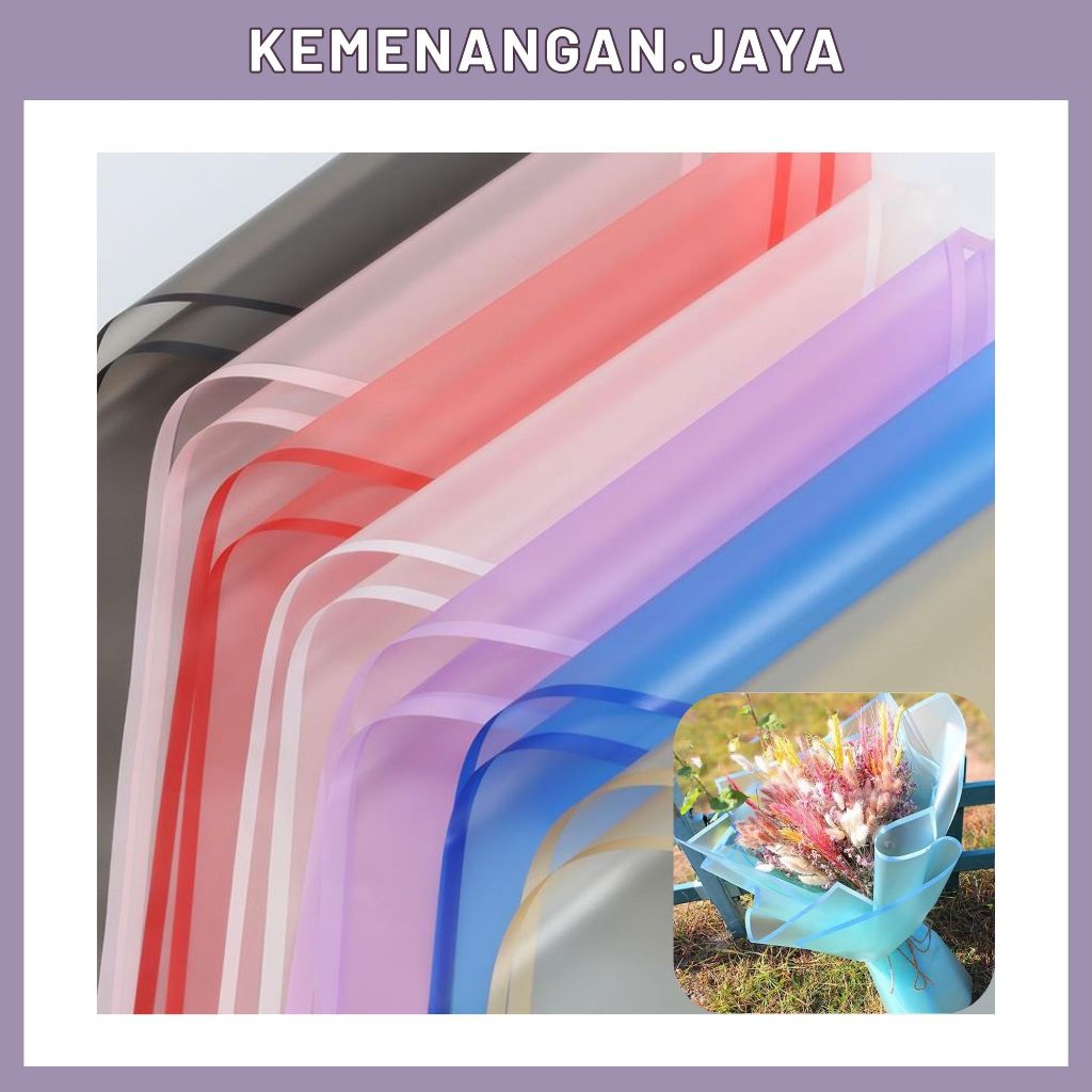 Isi 20 LEMBAR Kertas Buket Bunga Korea Transparan List Transparan List Cellophane KB010