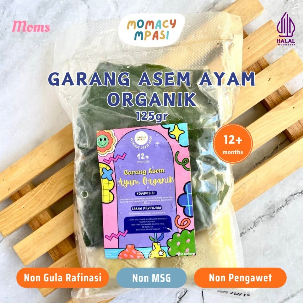 Momacy Garang Asem Ayam Organik 125gr, Healthy Frozen Food, Menu MPASI, Makanan Bayi & Anak, Snack B