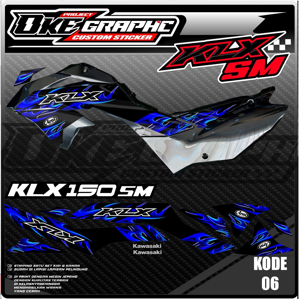06 STRIPING STICKER KLX 150 SM-STRIPING KLX 150 SM