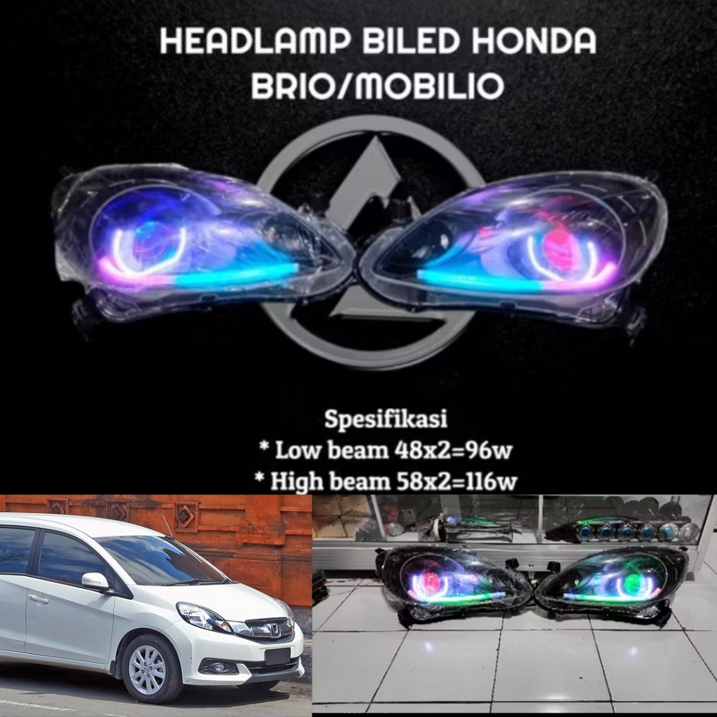 Lampu Biled Mobil Mobilio/Brio Th 2012 s/d 2018 RJB Android app car