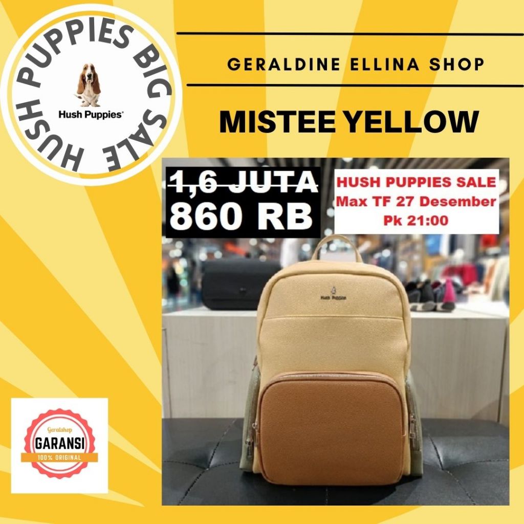Tas ransel backpack Hush puppies original sale seri MISTEE