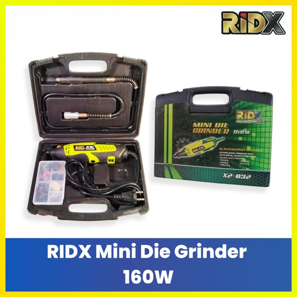RIDX Mini Grinder 160 WATT Alat Porting Korek Mesin Motor Lengkap