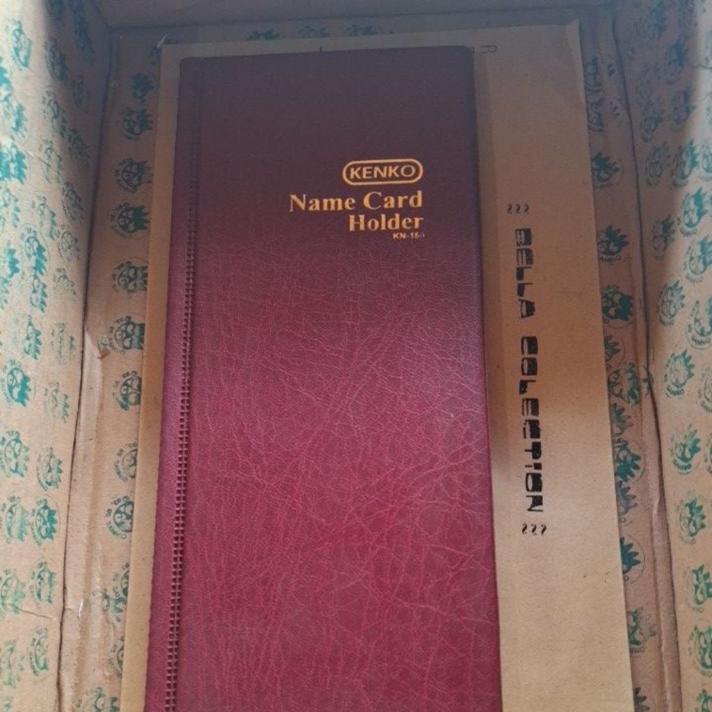 (( pcs) DELUXE name card holder kenko KN-160 bahan tebal / album kartu nama 4 susun 160 slot kartu.