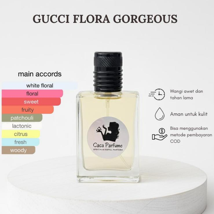 CACA PARFUM - Parfum Refill GUCI FLORA - GUCI GARDENIA - Parfum wanita tahan lama - 35ml - 60ml