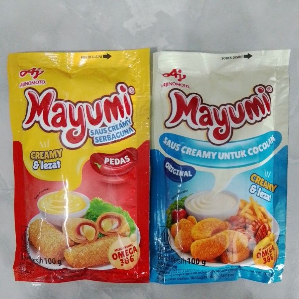 MAYONAIS MAYONES MAYONAISE MAYUMI ORIGINAL & PEDAS SAUS COCOL 100gr