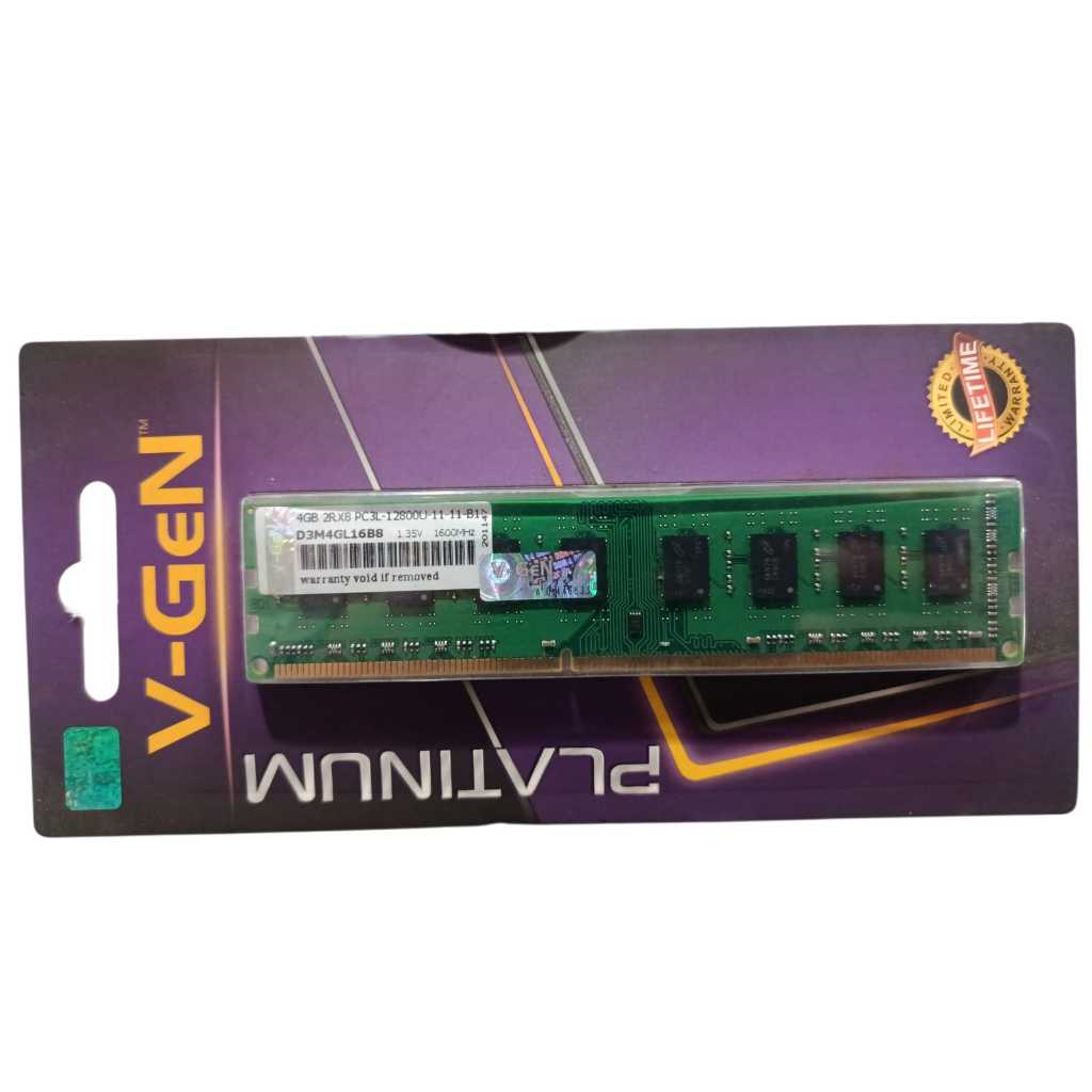 RAM VGEN 4GB DDR3 2RX8 PC3L-12800U 1600MHz