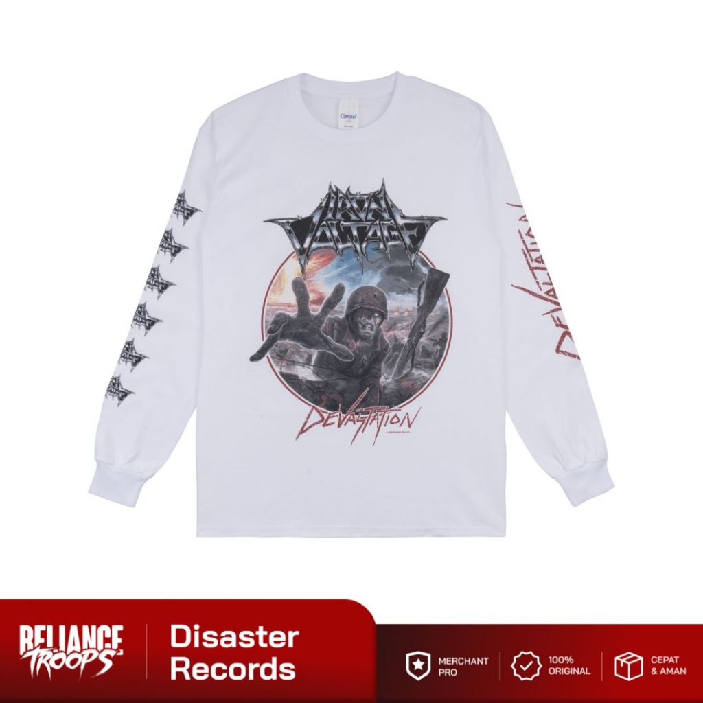 Longsleeve Official | Iron Voltage - Devastation (White)