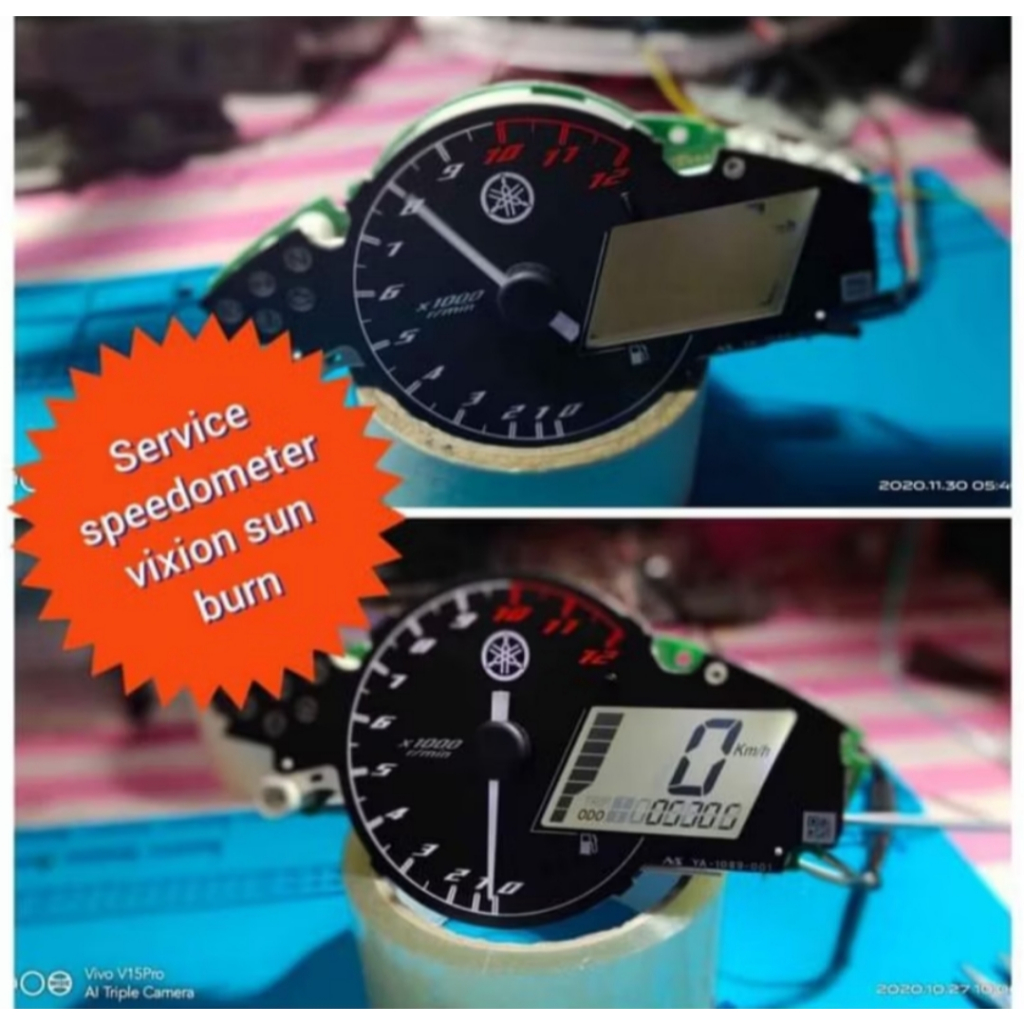 polaris Speedometer Vixion Sun Burn