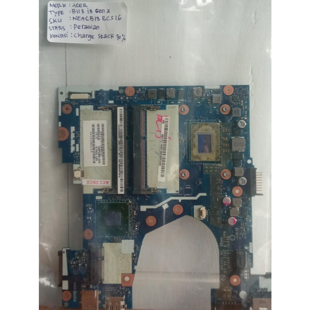 Motherboard Laptop Acer B113 Intel Core i3 Gen2 Acer 756