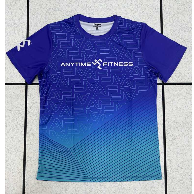 Jersey Running Futsal Anytime Fitness Size L Dewasa Set Satu Set Dryfit Adem, Lembut, Tahan Lama