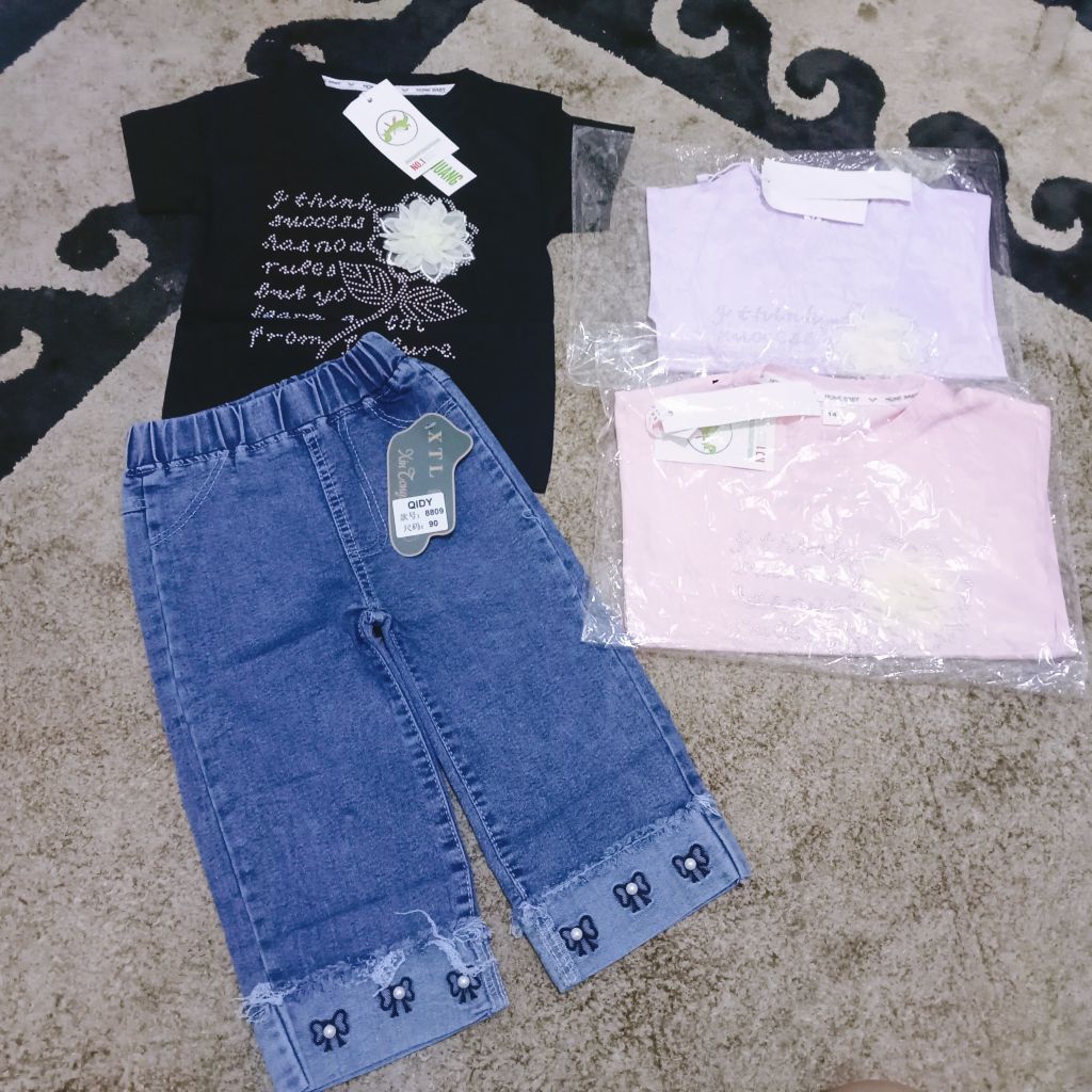 setelan celana kulot jeans