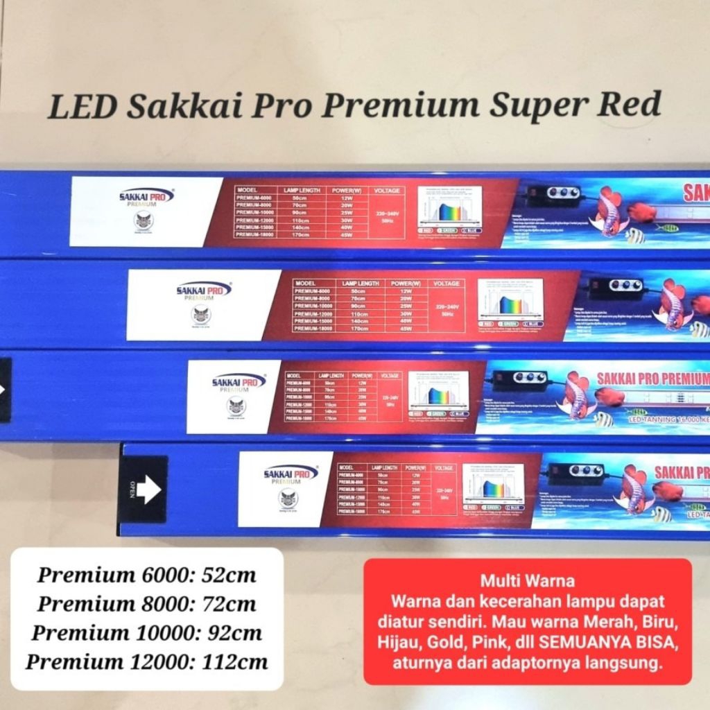 SAKKAI PRO PREMIUM SUPER RED LAMP PREMIUM-6000, 8000, 10000, 12000, 15000, 18000 Lampu LED Tanning 1