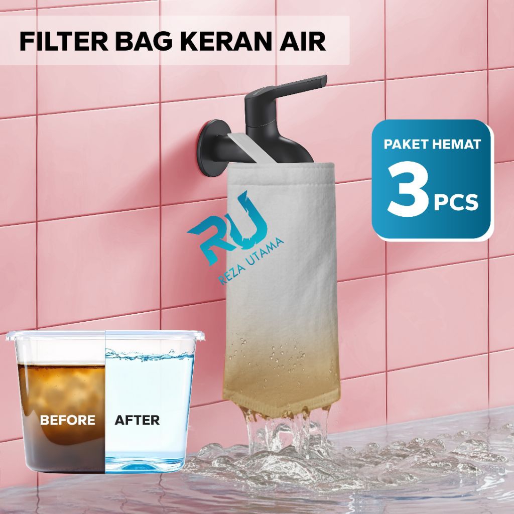 3 PCS kain filter air keran Polyester 1 micron water purifier